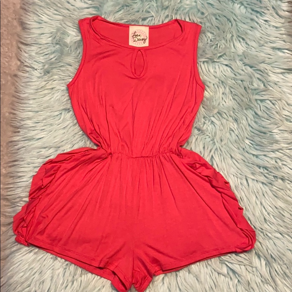 NWOT Girls Pink Romper